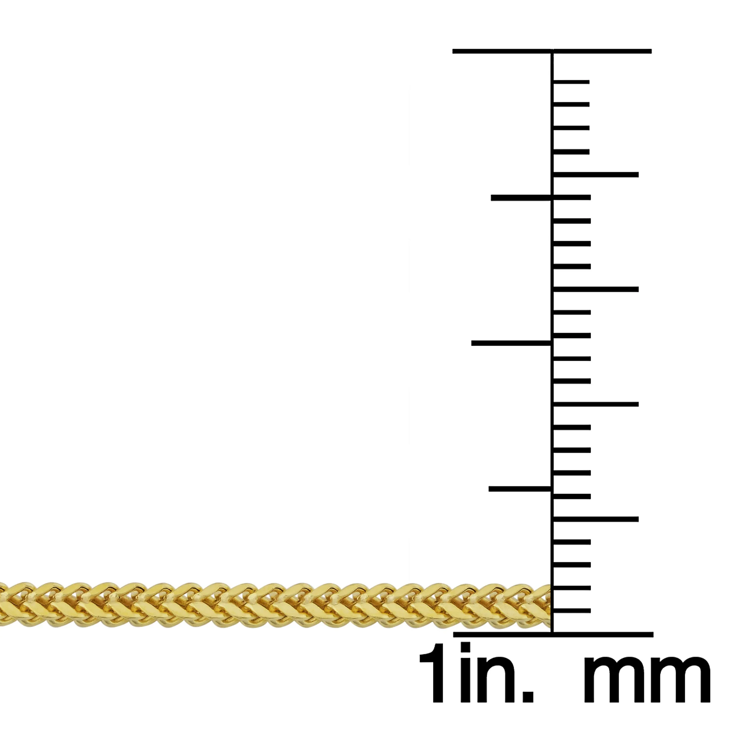 14k Yellow Gold 1.85mm Franco Link Necklace (18 inch)