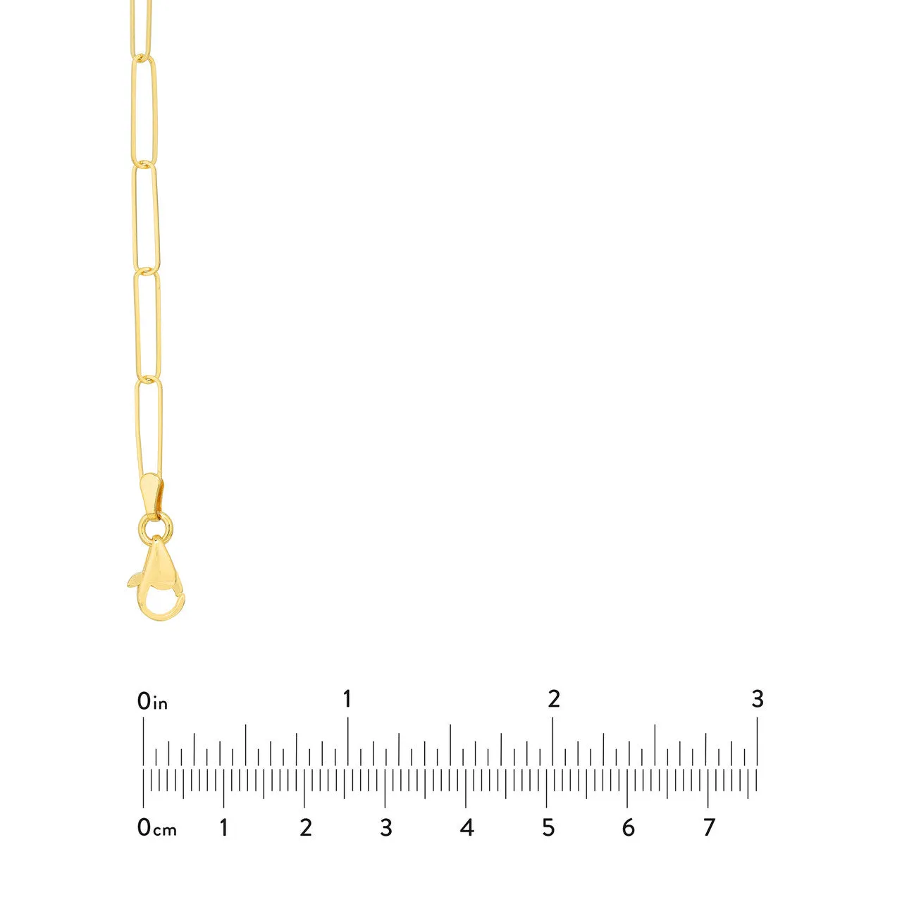 14K Yellow Gold 3.6mm Paperclip Chain Necklace Croghans