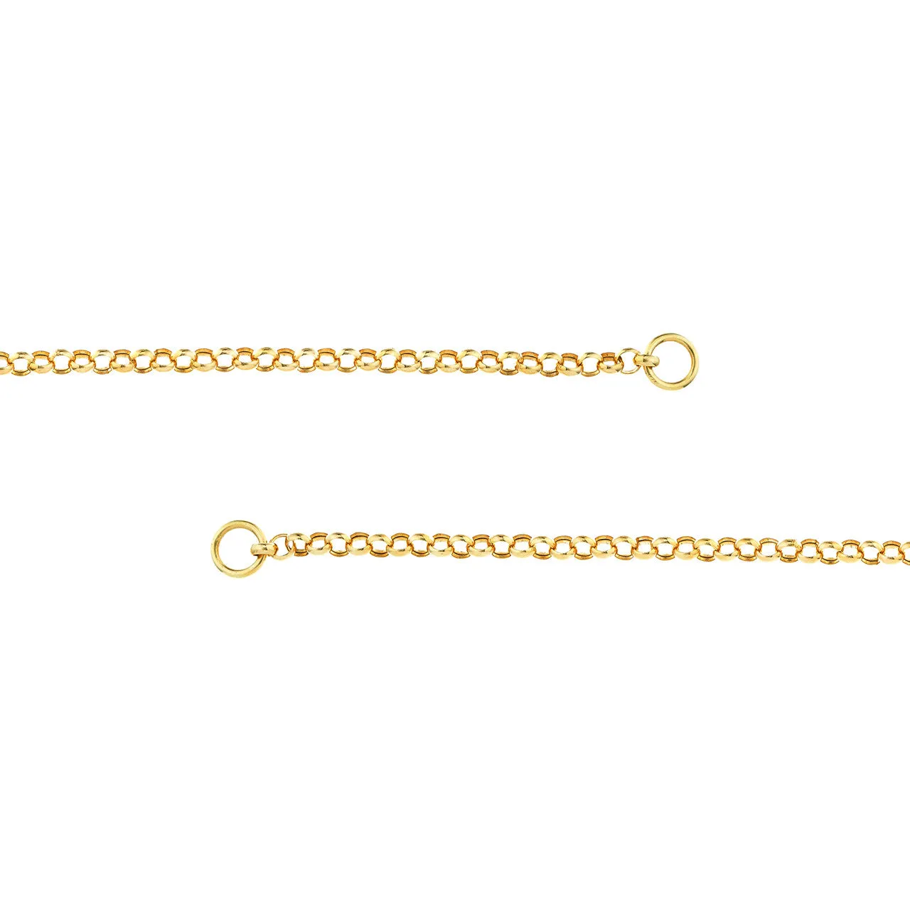 14K Yellow Gold 3.75mm Rolo Split Chain Necklace Croghans