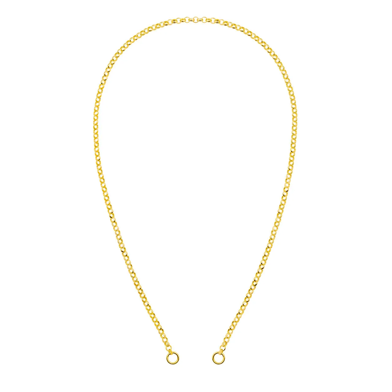 14K Yellow Gold 3.75mm Rolo Split Chain Necklace Croghans