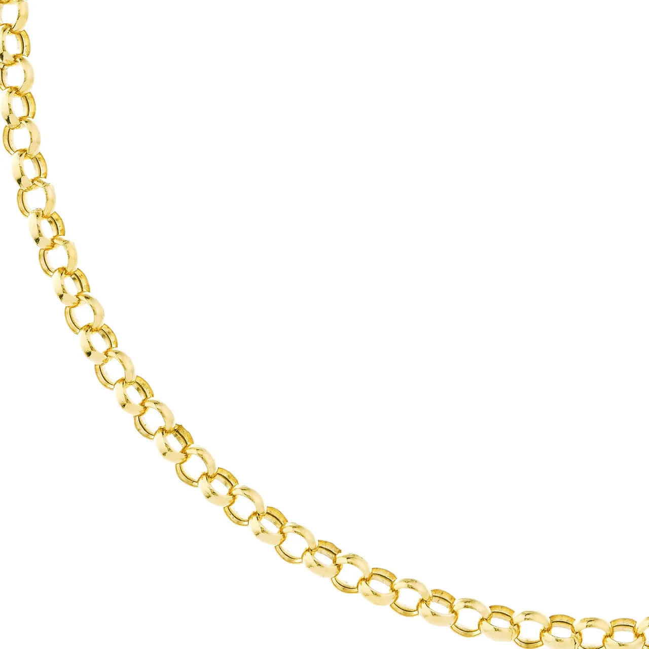 14K Yellow Gold 3.75mm Rolo Split Chain Necklace Croghans