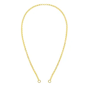 14K Yellow Gold 3.75mm Rolo Split Chain Necklace Croghans