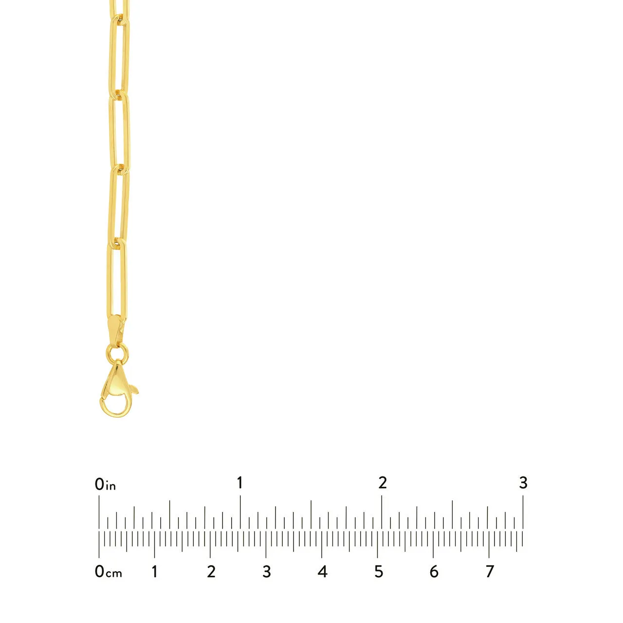 14K Yellow Gold 3.95mm Paperclip Chain Necklace Croghans