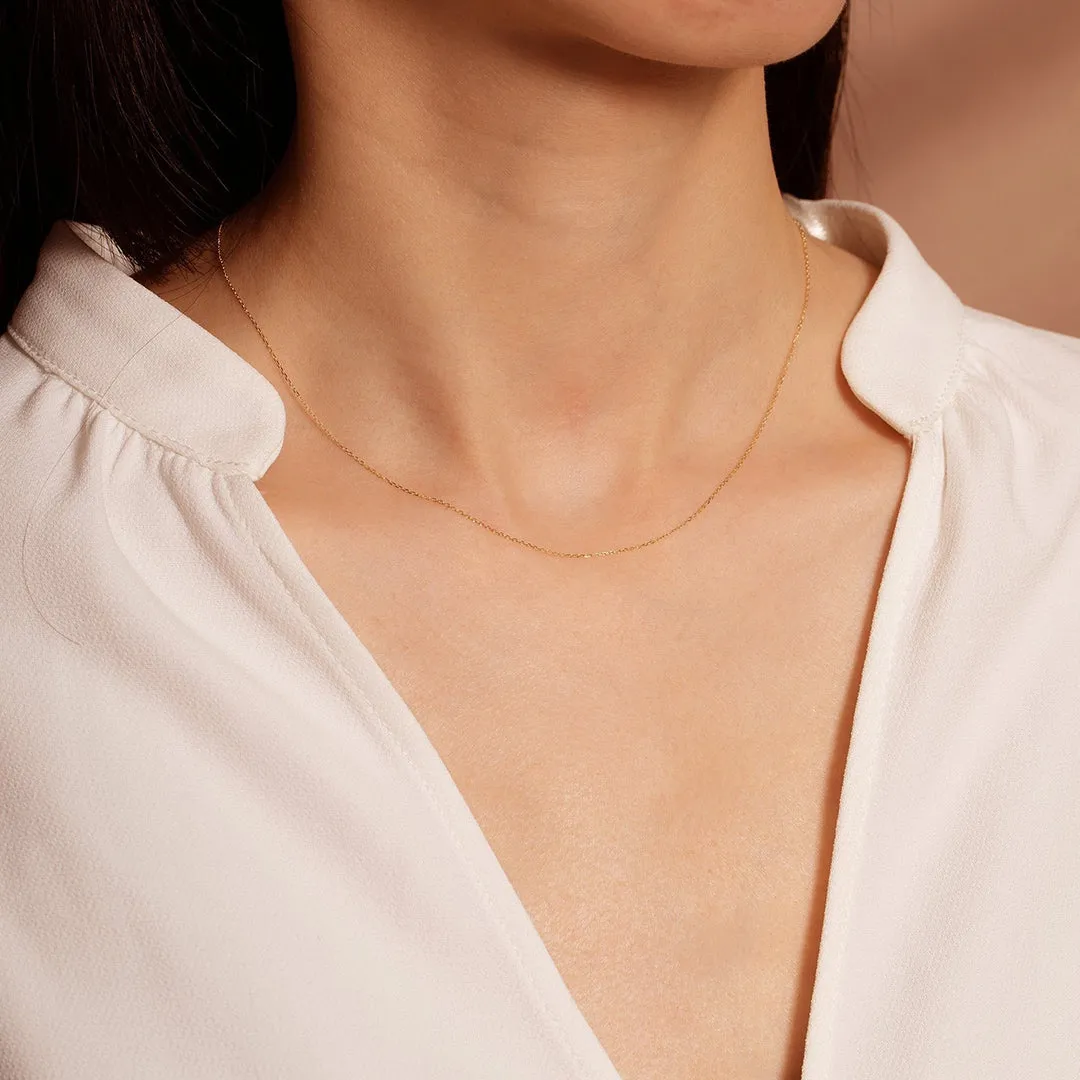 14K Yellow Gold Cable Chain Necklace Croghans