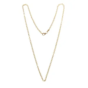 14K Yellow Gold Hammered Link Chain Necklace Croghans