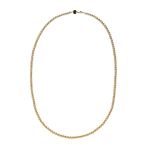14K Yellow Gold Italian 3mm Ball Bead Chain Necklace Croghans