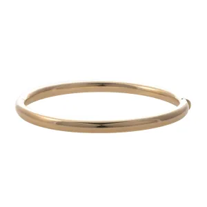 14K Yellow Gold Italian Round Bangle