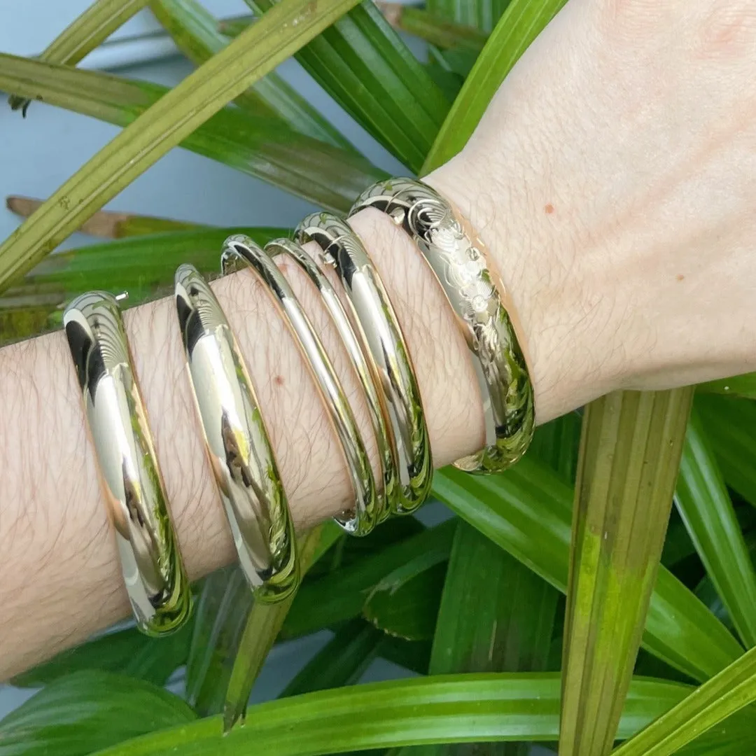 14K Yellow Gold Polished 4.3mm Bangle