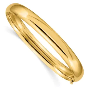 14K Yellow Gold Polished 8mm Bangle