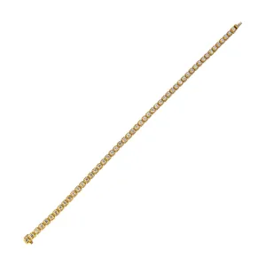 1.5ctw Diamond Milgrain 14K Yellow Gold Tennis Bracelet