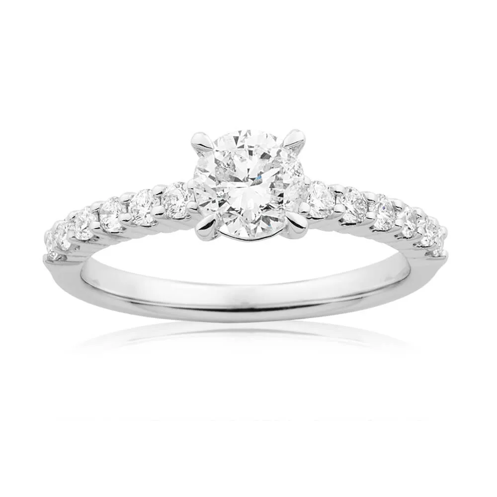18ct White Gold Ring With 1 Carat Of Brilliant Cut Diamonds Shiels