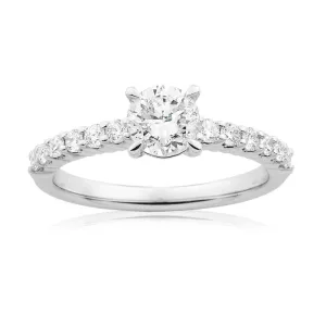 18ct White Gold Ring With 1 Carat Of Brilliant Cut Diamonds Shiels