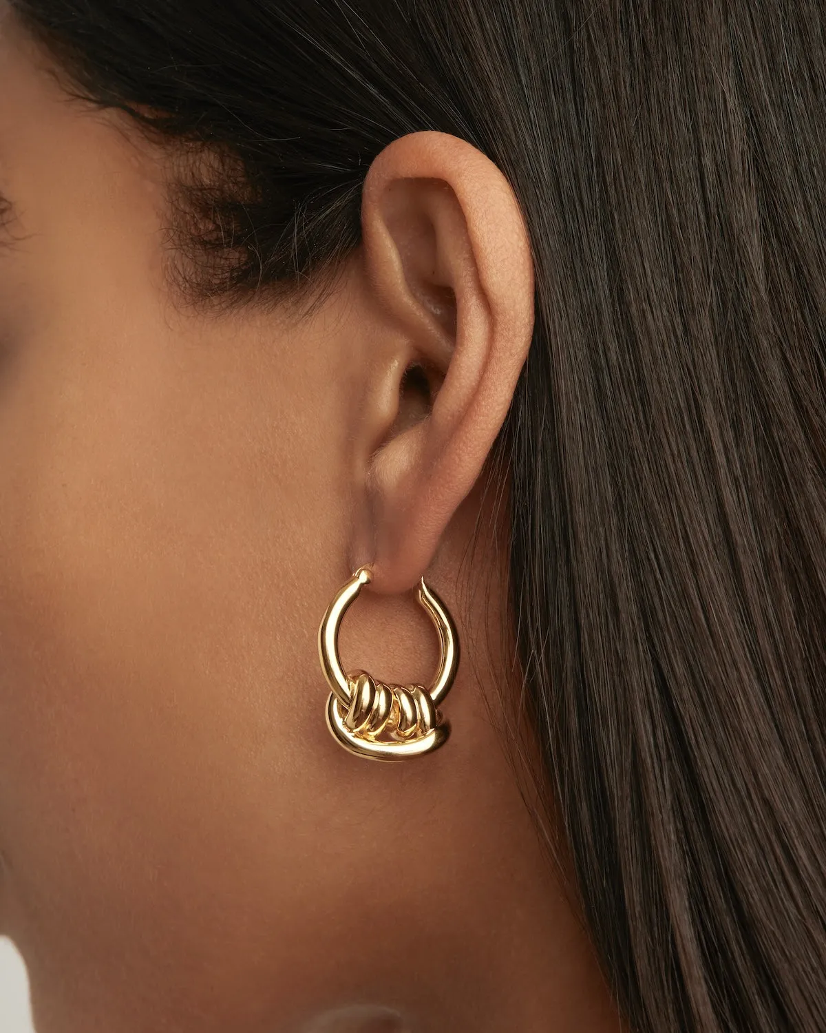 18k Gold Plated Always With You Hoops Bycharlotte