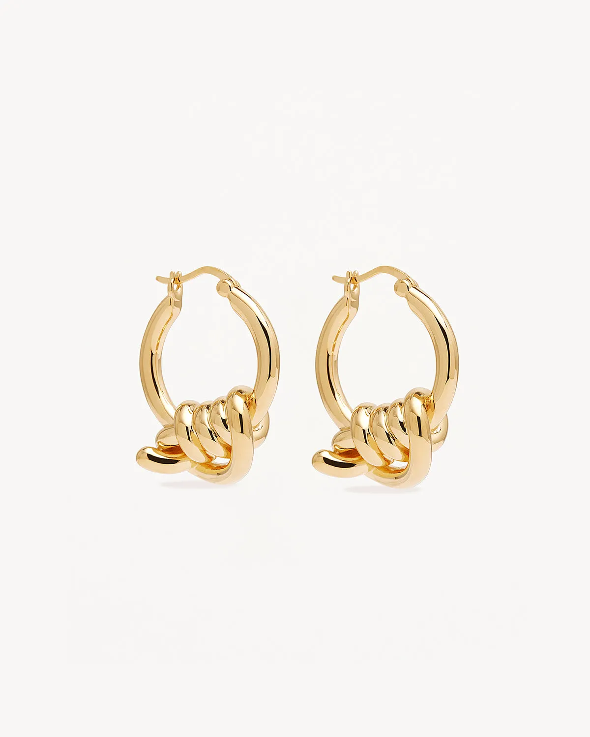 18k Gold Plated Always With You Hoops Bycharlotte