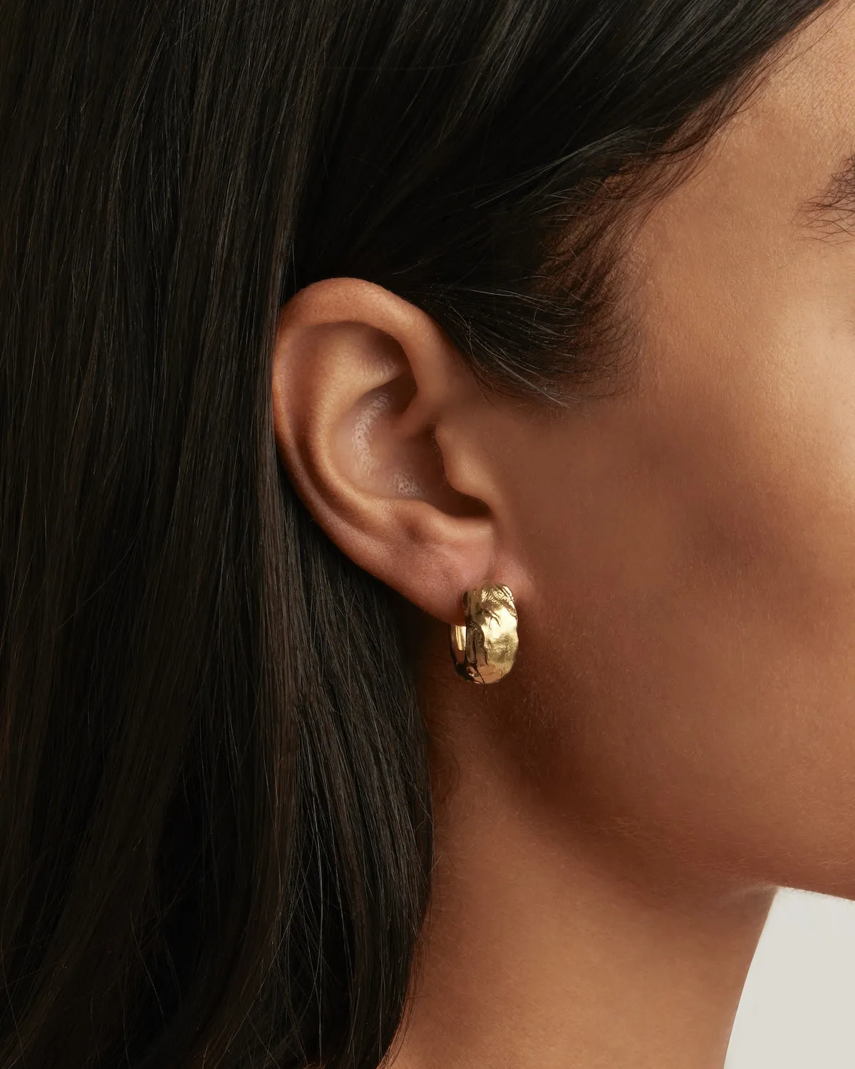 18k Gold Plated Drift Hoops Bycharlotte