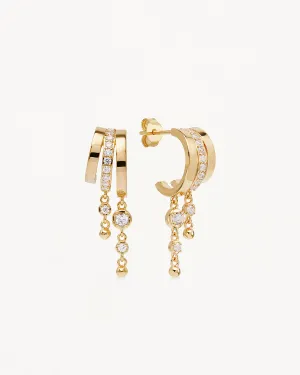 18k Gold Plated Ocean Mist Illusion Hoops Bycharlotte