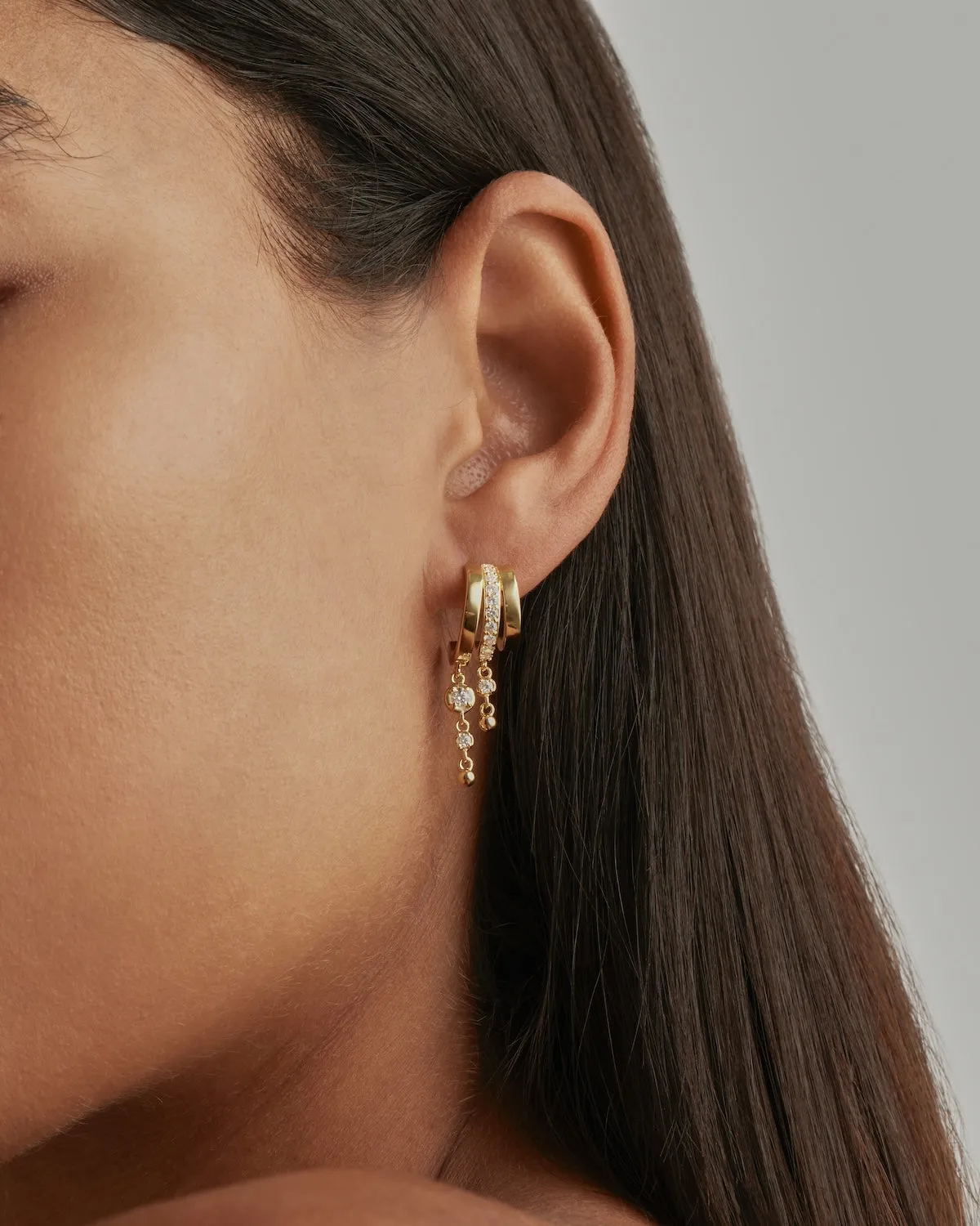 18k Gold Plated Ocean Mist Illusion Hoops Bycharlotte