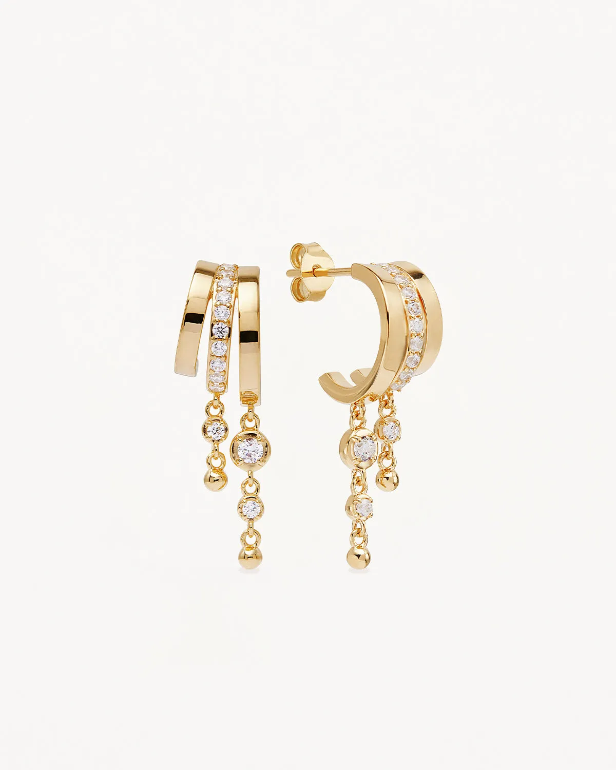 18k Gold Plated Ocean Mist Illusion Hoops Bycharlotte