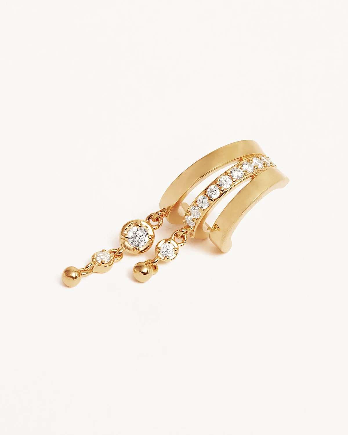 18k Gold Plated Ocean Mist Illusion Hoops Bycharlotte