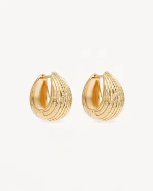 18k Gold Plated Ocean Whisper Hoops Bycharlotte