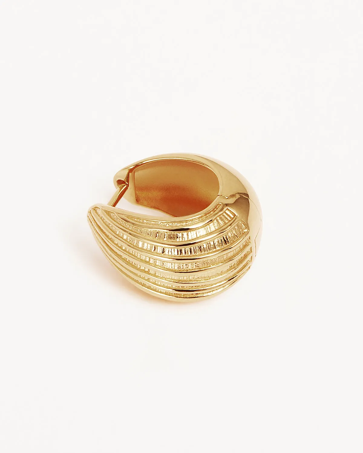 18k Gold Plated Ocean Whisper Hoops Bycharlotte