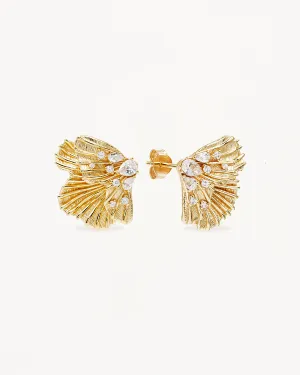 18k Gold Plated Ocean Whisper Statement Earrings Bycharlotte