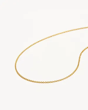 18k Gold Vermeil 18" Fine Rolo Chain Necklace Bycharlotte