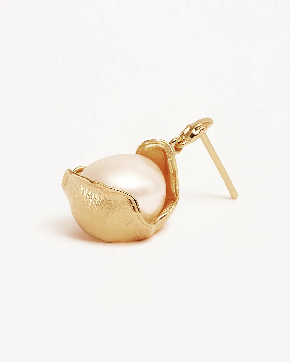 18k Gold Vermeil A Place to Dream Pearl Drop Earrings Bycharlotte