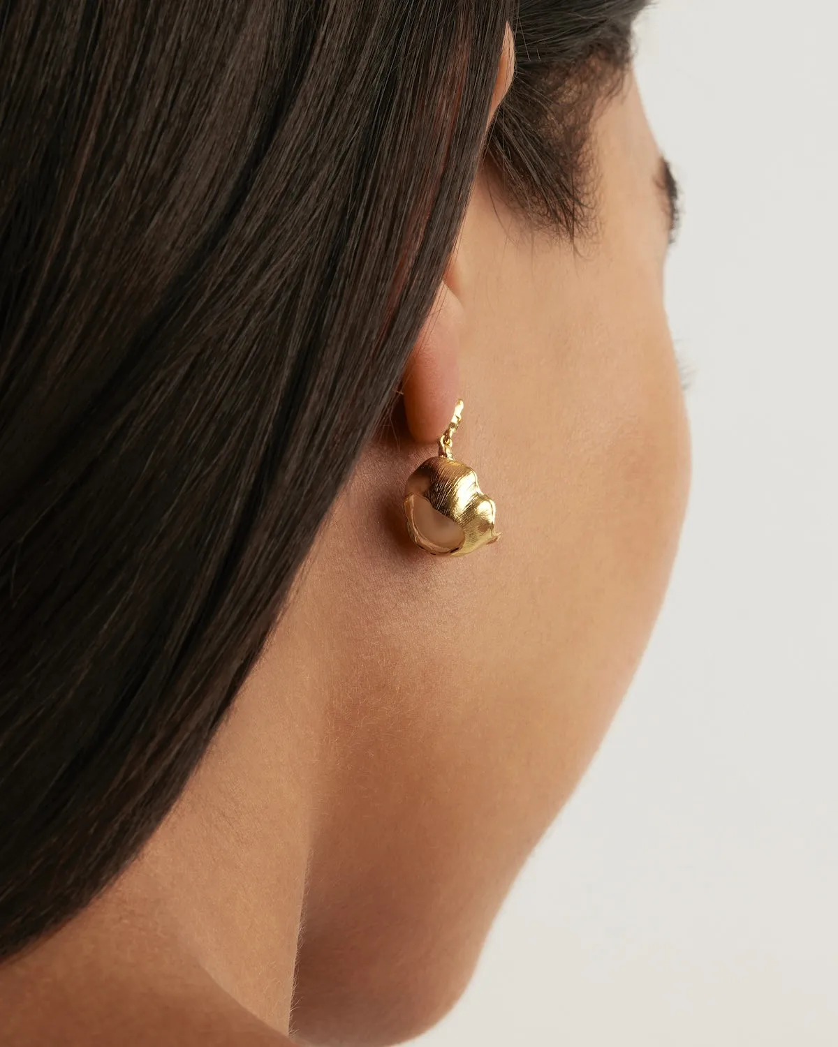 18k Gold Vermeil A Place to Dream Pearl Drop Earrings Bycharlotte