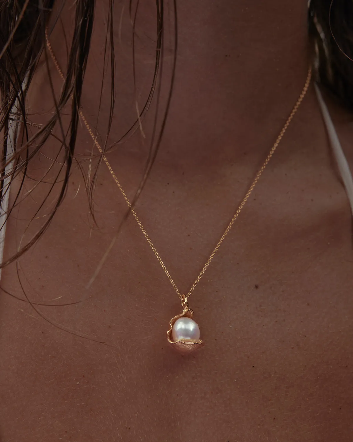 18k Gold Vermeil A Place to Dream Pearl Necklace Bycharlotte