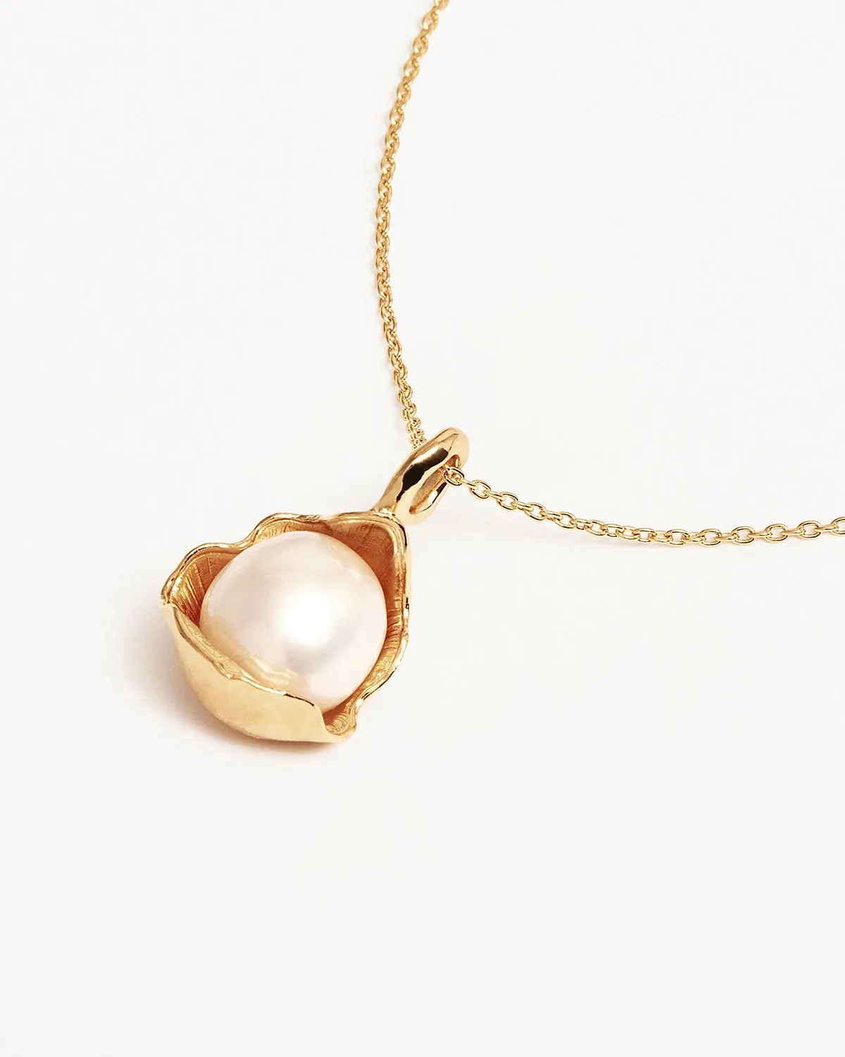 18k Gold Vermeil A Place to Dream Pearl Necklace Bycharlotte