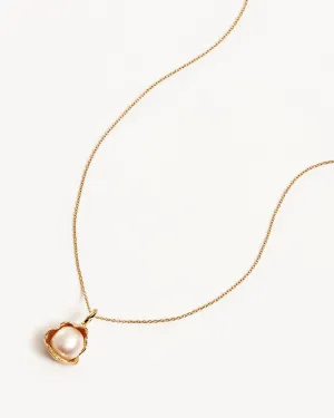 18k Gold Vermeil A Place to Dream Pearl Necklace Bycharlotte