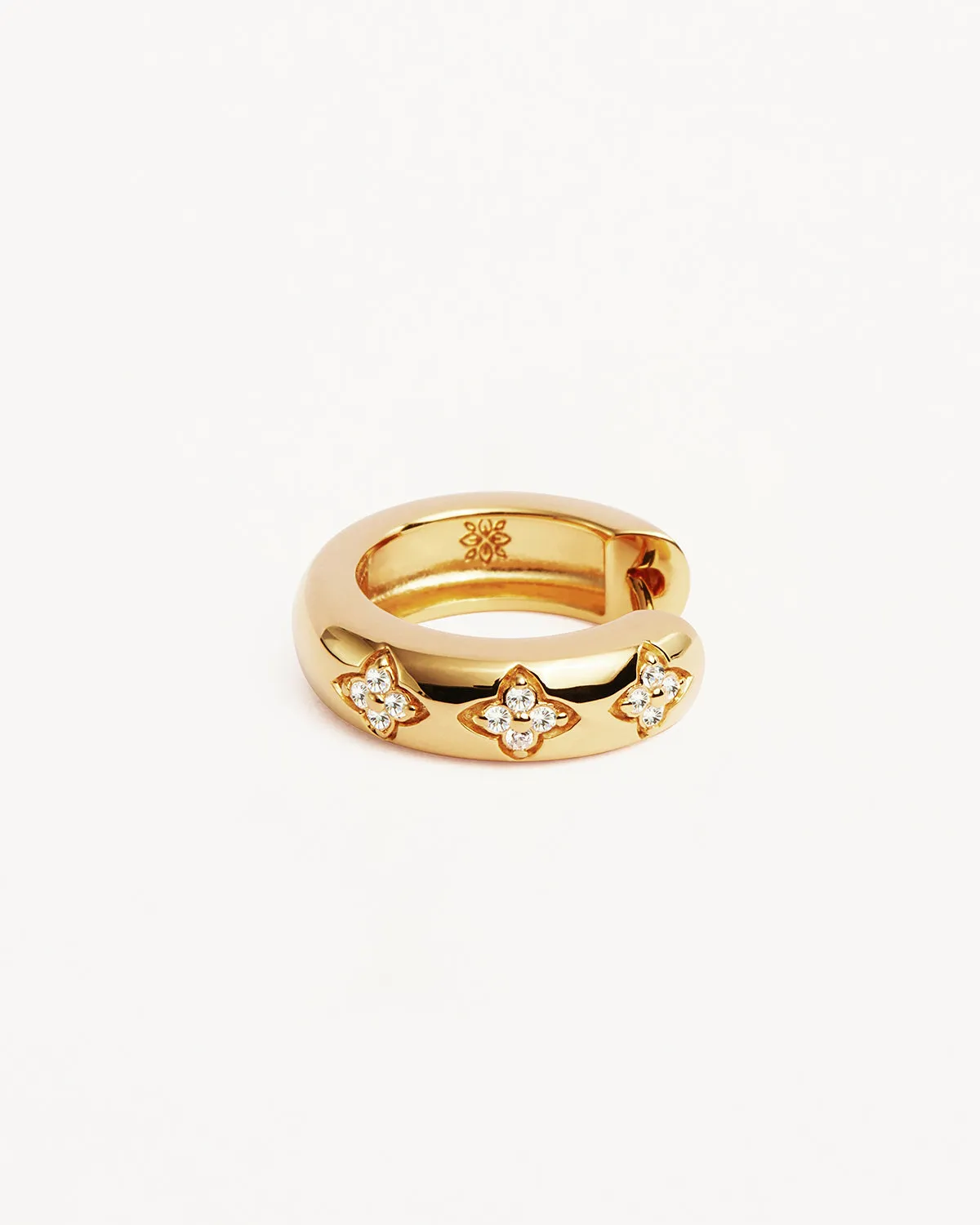 18k Gold Vermeil Bloom With You Lotus Hoops Bycharlotte