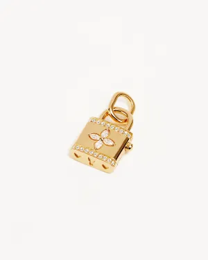 18k Gold Vermeil Bloom With You Lotus Padlock Pendant Bycharlotte