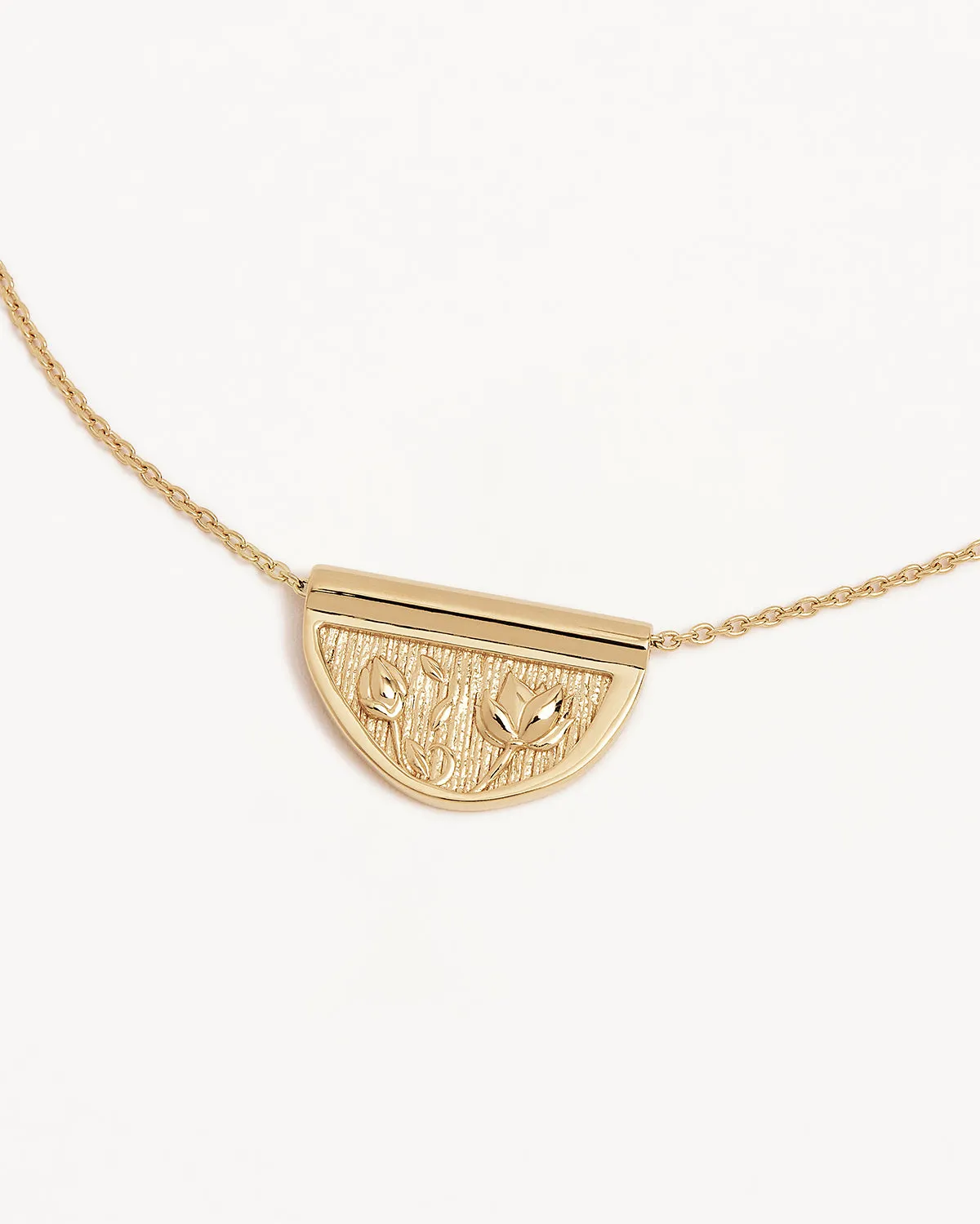 18k Gold Vermeil Blooming Together Lotus Necklace Bycharlotte