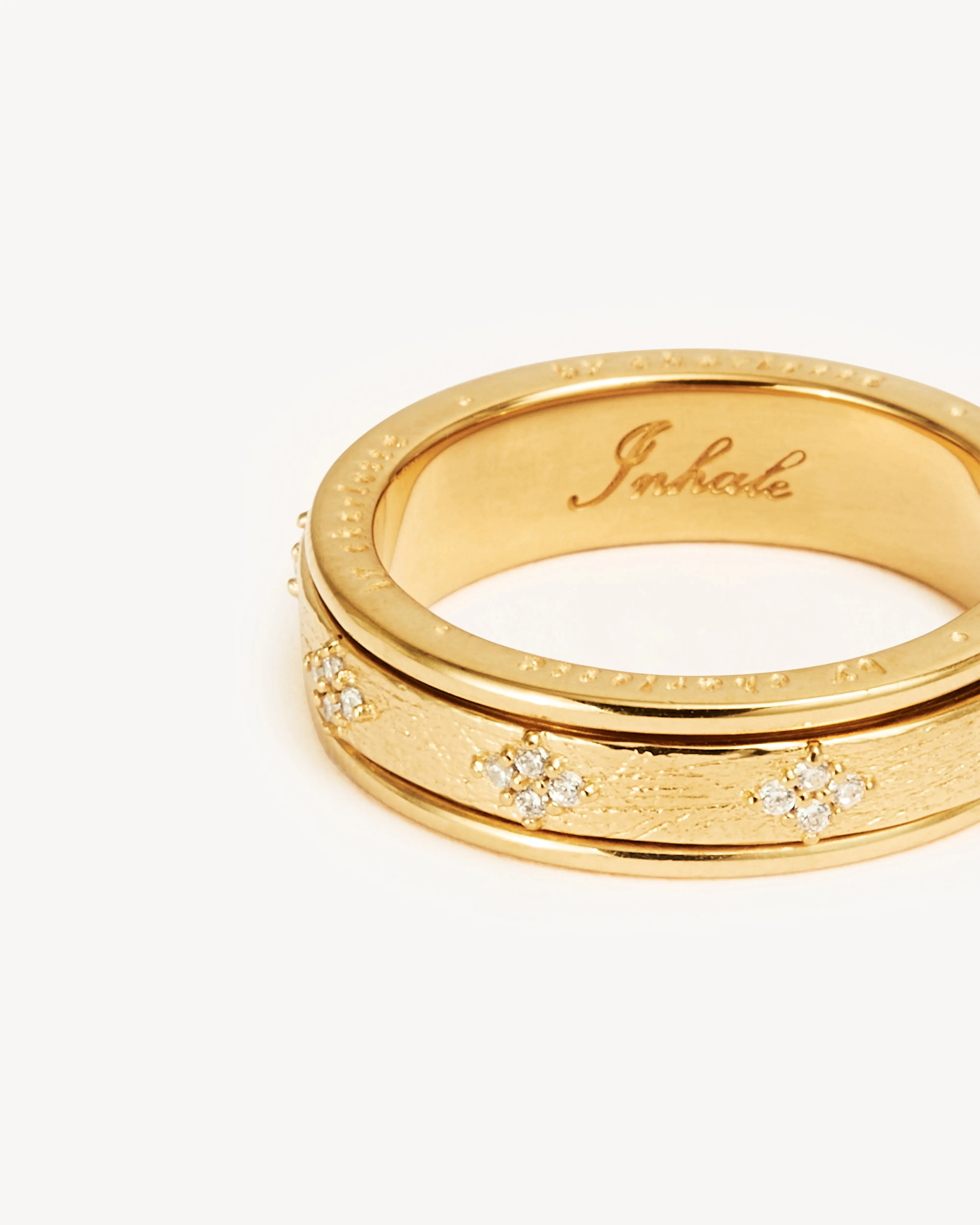 18k Gold Vermeil Breathe Spinning Meditation Ring Bycharlotte