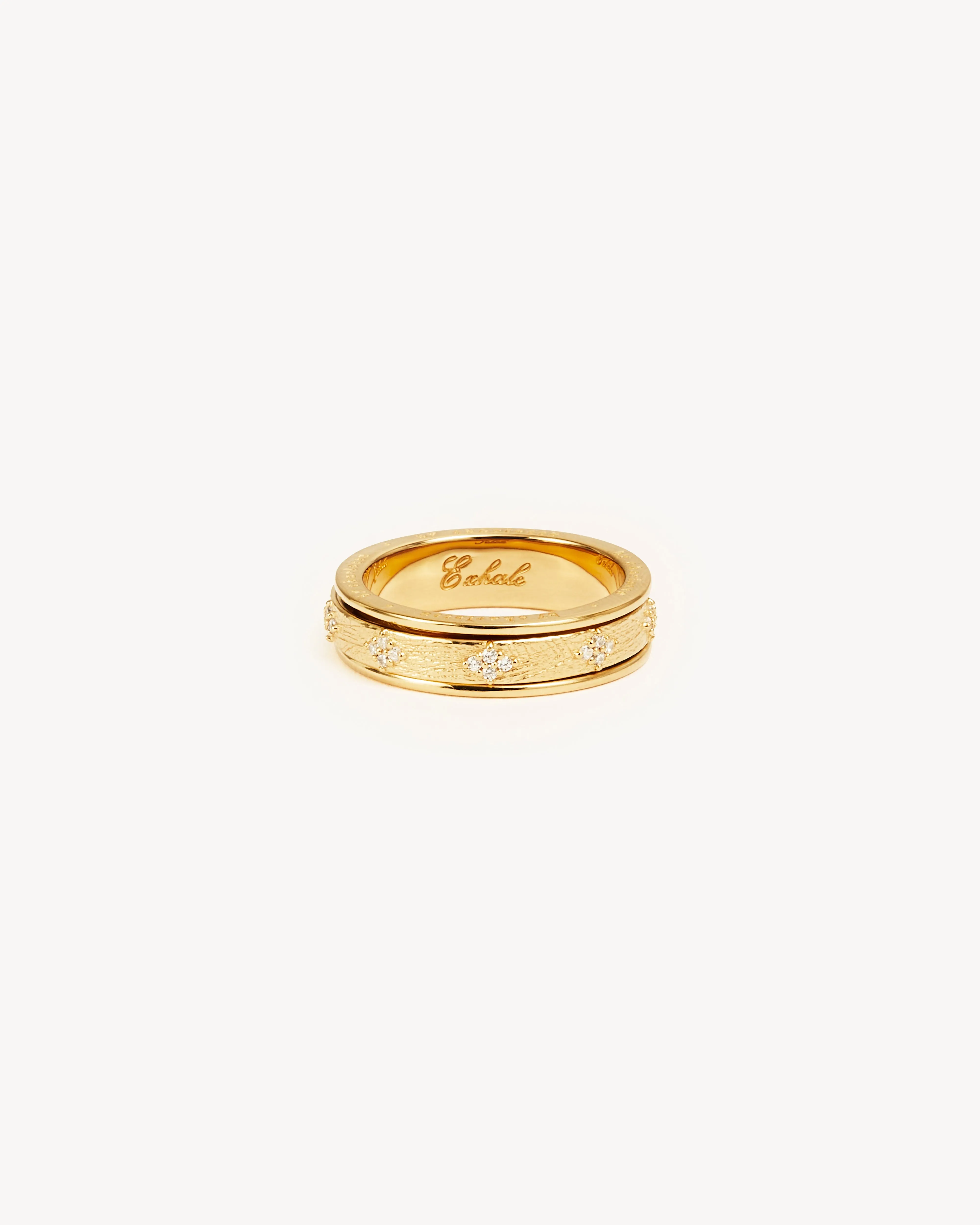 18k Gold Vermeil Breathe Spinning Meditation Ring Bycharlotte