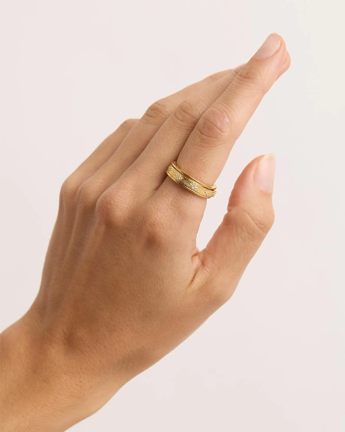 18k Gold Vermeil Breathe Spinning Meditation Ring Bycharlotte