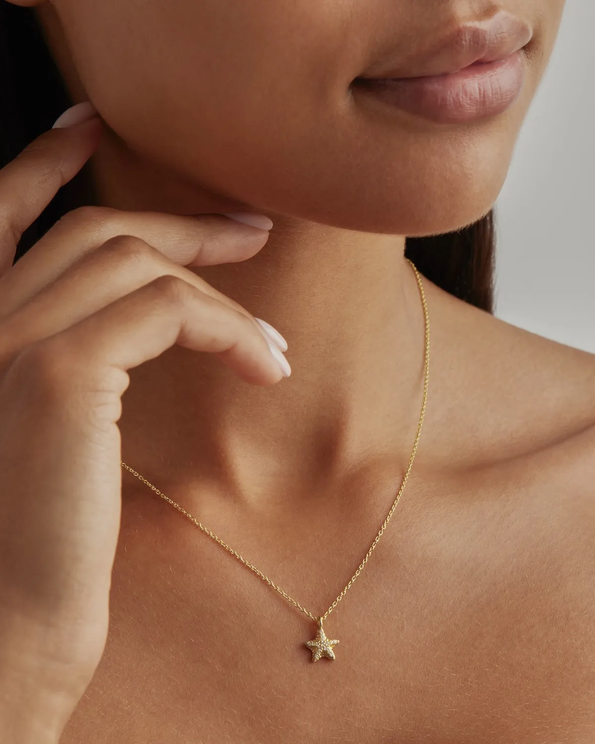 18k Gold Vermeil By the Sea Starfish Necklace Bycharlotte