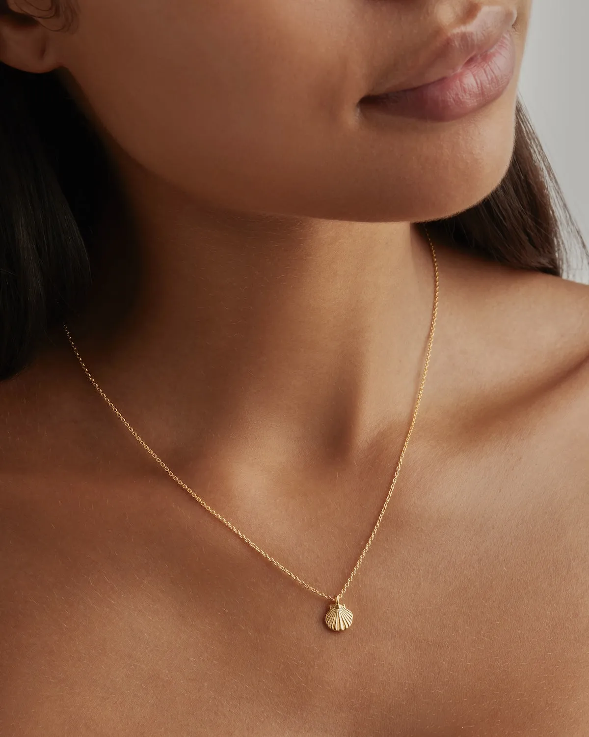 18k Gold Vermeil By the Shore Shell Necklace Bycharlotte
