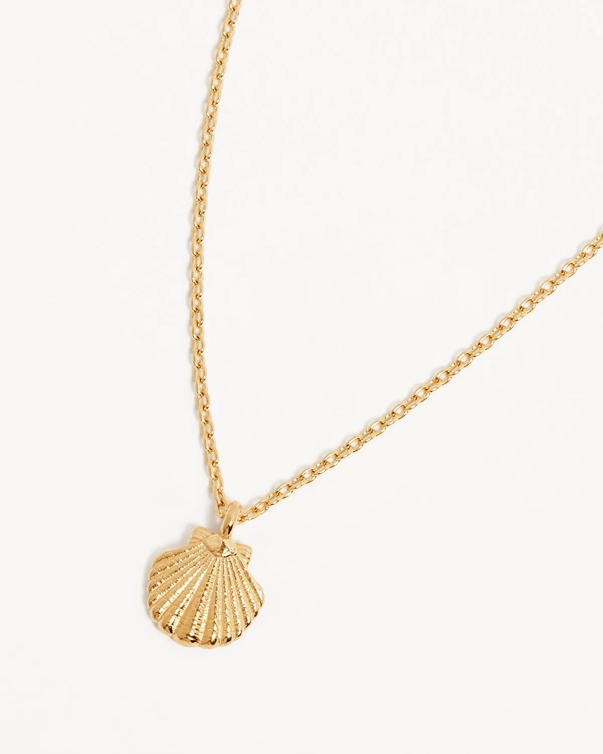 18k Gold Vermeil By the Shore Shell Necklace Bycharlotte
