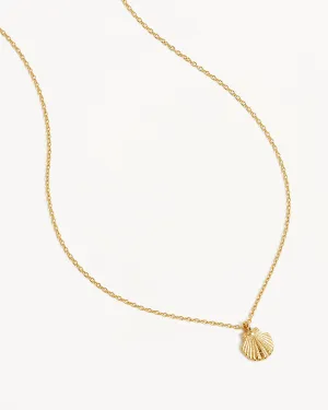 18k Gold Vermeil By the Shore Shell Necklace Bycharlotte