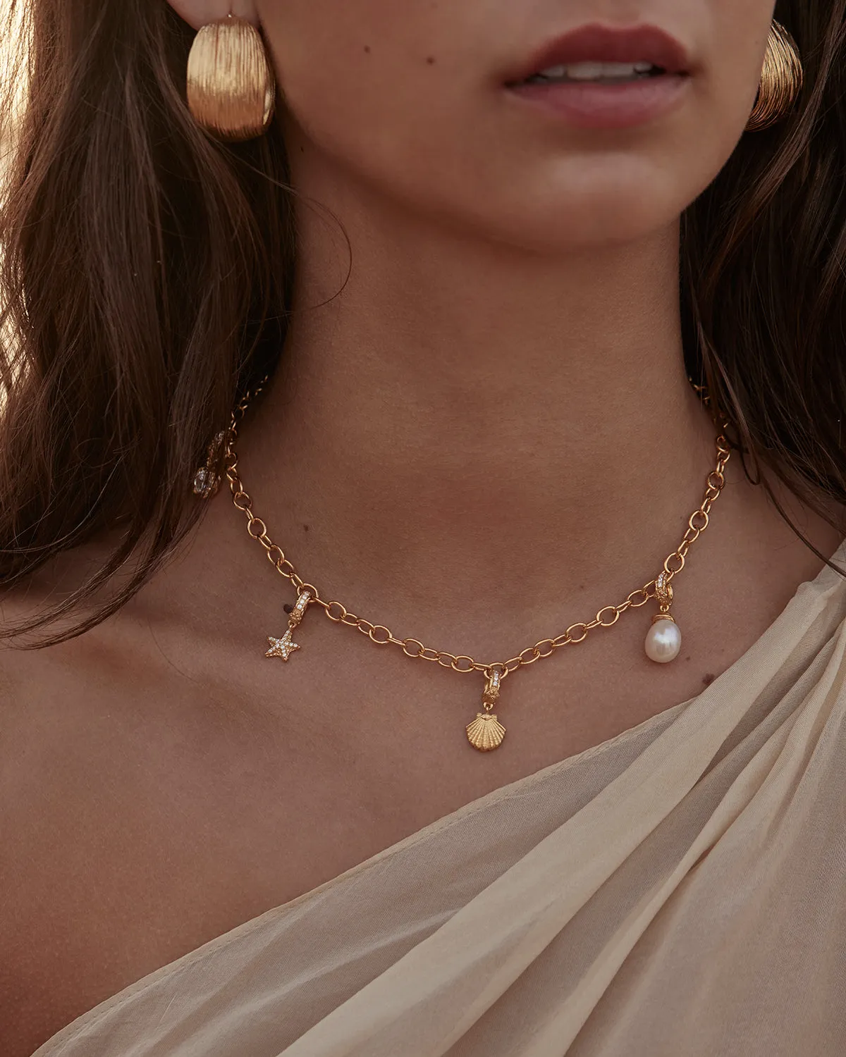 18k Gold Vermeil By the Shore Shell Pendant Bycharlotte