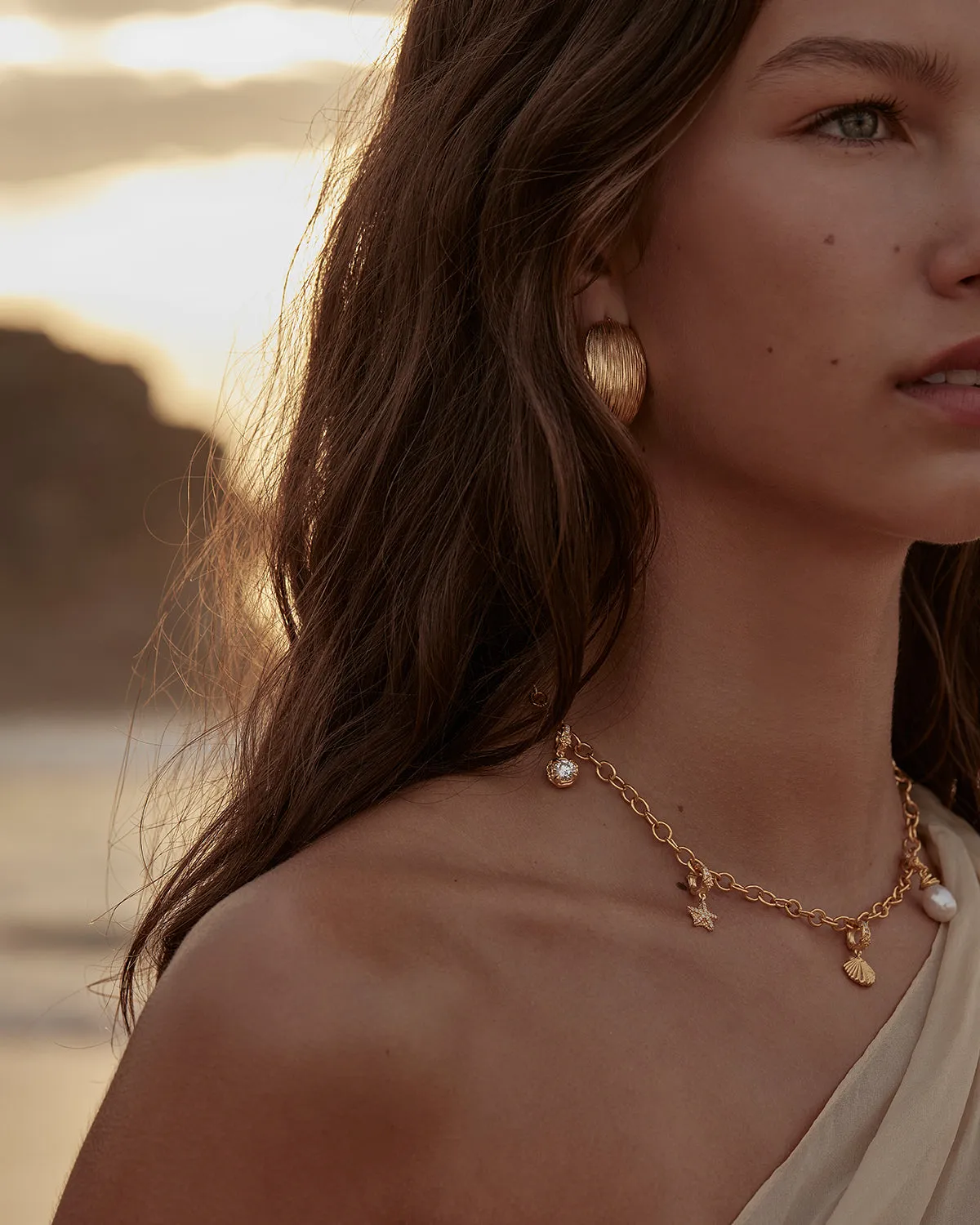 18k Gold Vermeil By the Shore Shell Pendant Bycharlotte