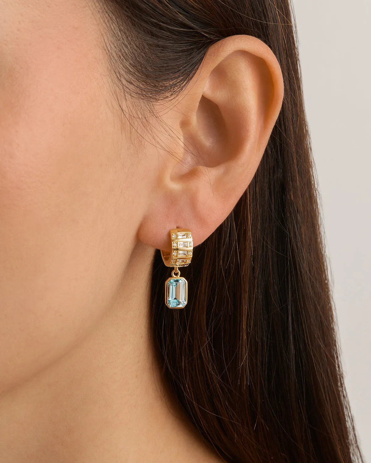 18k Gold Vermeil Calm Your Soul Topaz Earrings Bycharlotte