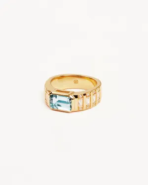 18k Gold Vermeil Calm Your Soul Topaz Ring Bycharlotte