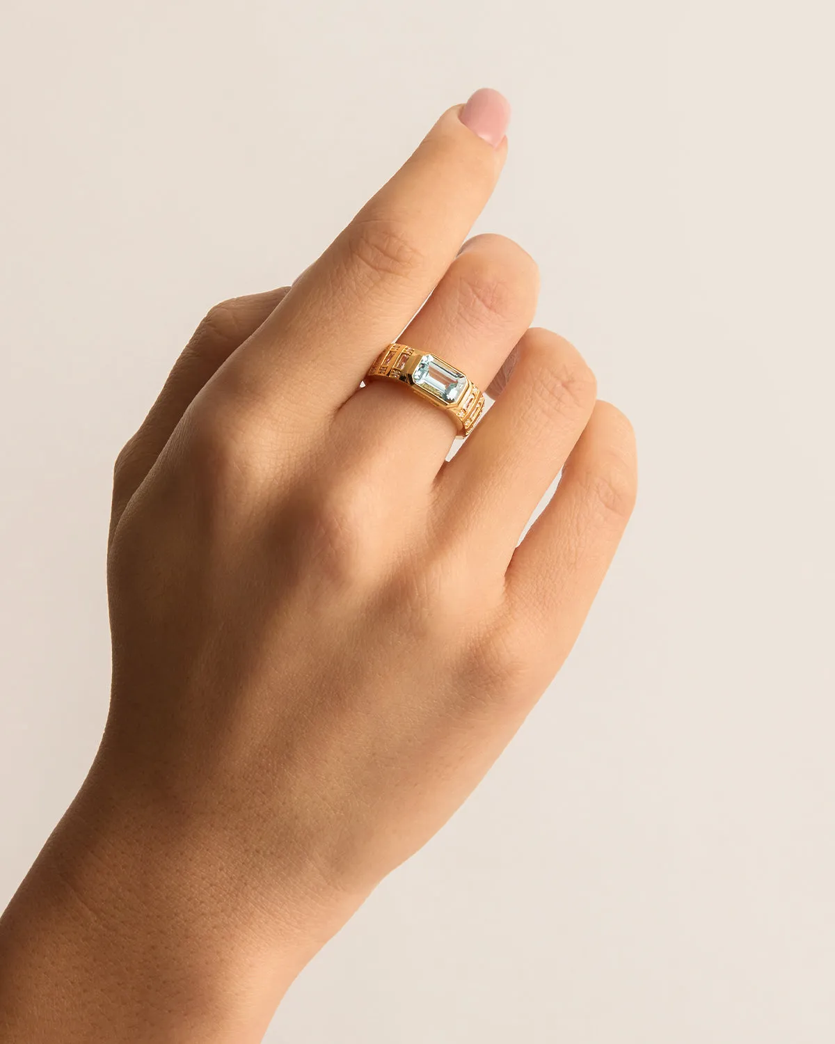 18k Gold Vermeil Calm Your Soul Topaz Ring Bycharlotte