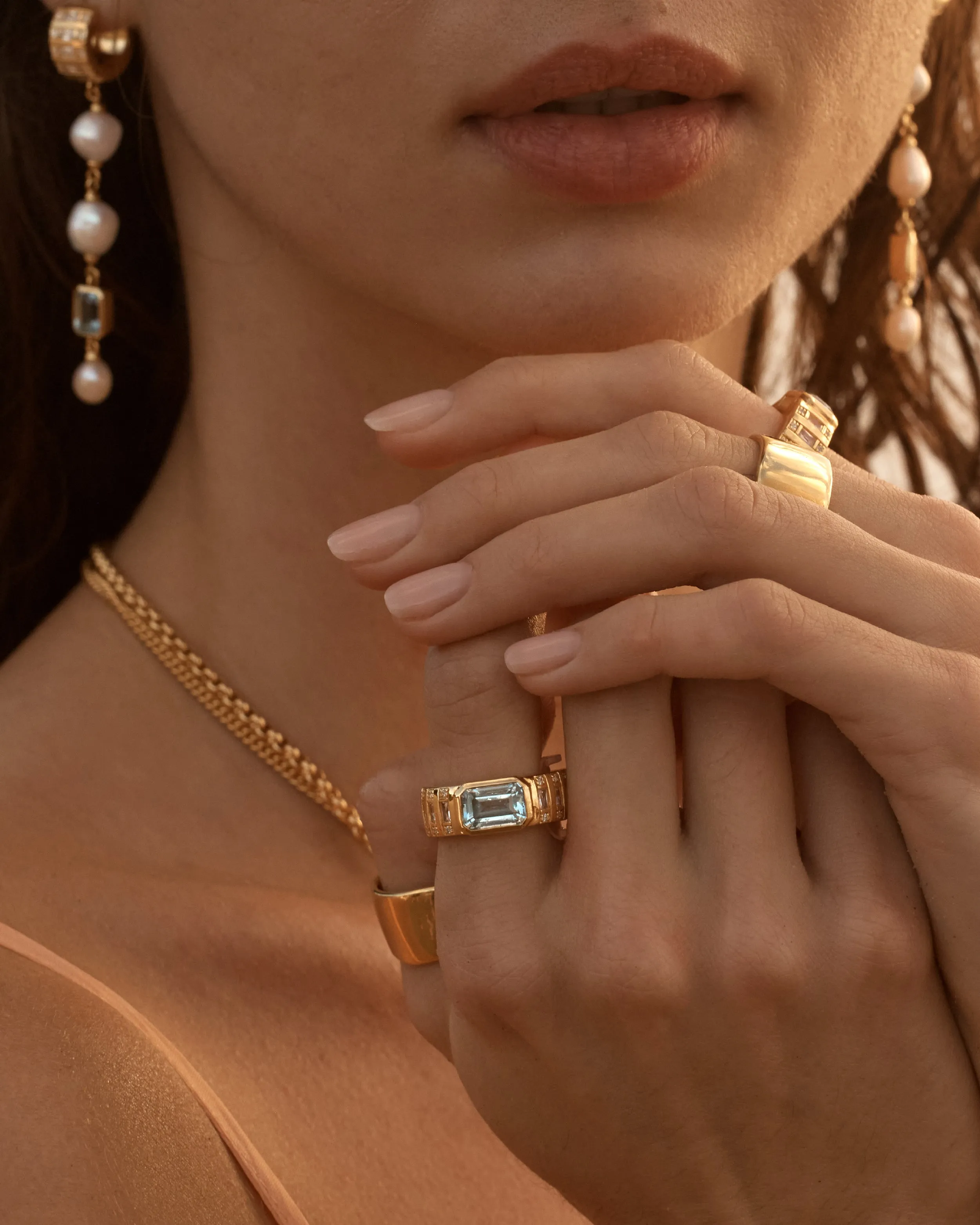 18k Gold Vermeil Calm Your Soul Topaz Ring Bycharlotte