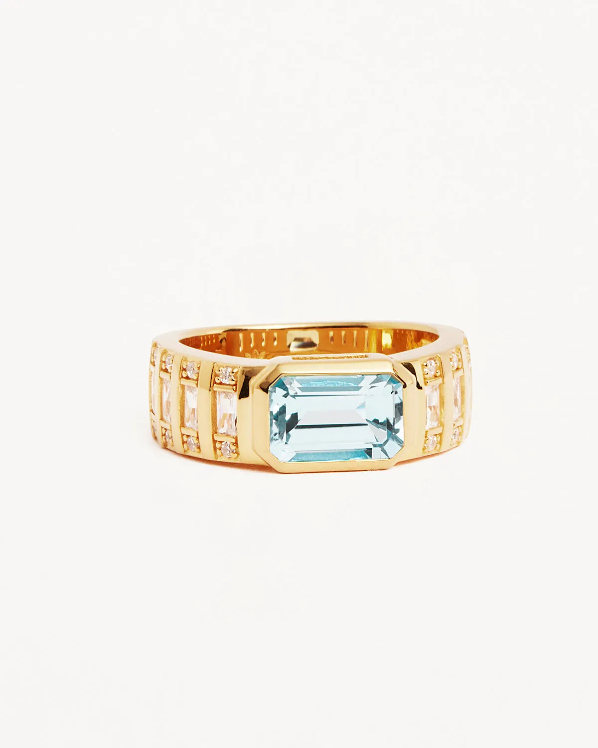 18k Gold Vermeil Calm Your Soul Topaz Ring Bycharlotte
