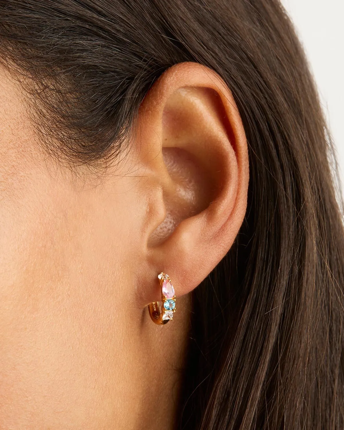 18k Gold Vermeil Cherish Deeply Hoops Bycharlotte